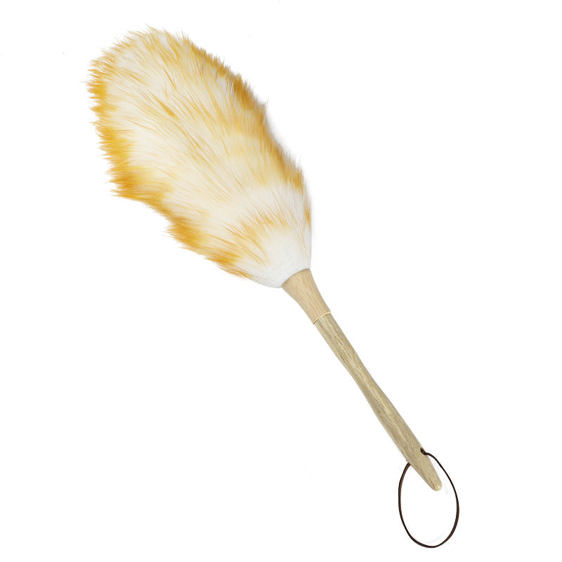Personalized logo-Wooden handle wool brush Electrostatic dust duster bed brush clean brush