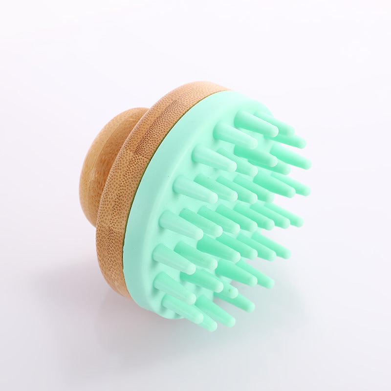 Brosse à cheveux en bambou et gel de silice avec logo gravé - Brosse de bain, brosse de massage pour les cheveux et le corps