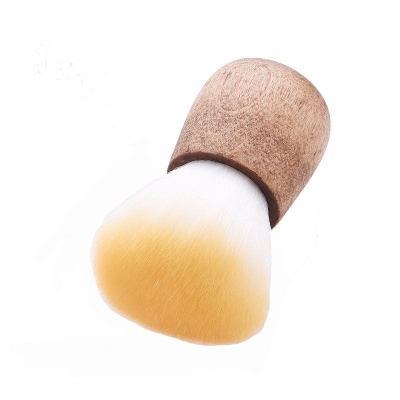 Pinceau à maquillage personnalisé avec logo - Manche en bois - Pinceau poudre - Pinceau nettoyant - Pinceau doux - Pinceau champignon - Pinceau fond de teint