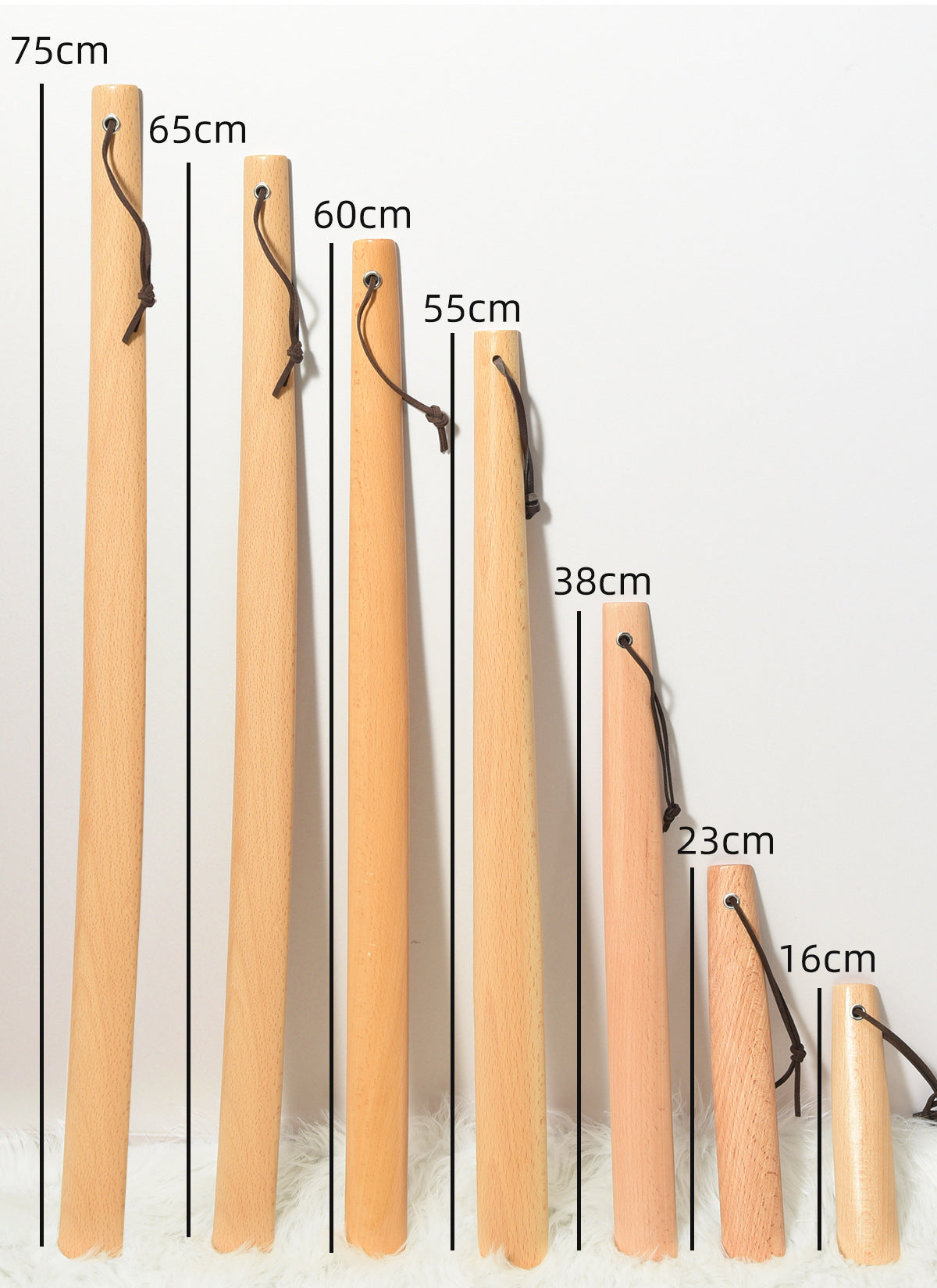 Logo personnalisé - Chaussures en bois naturel à long manche