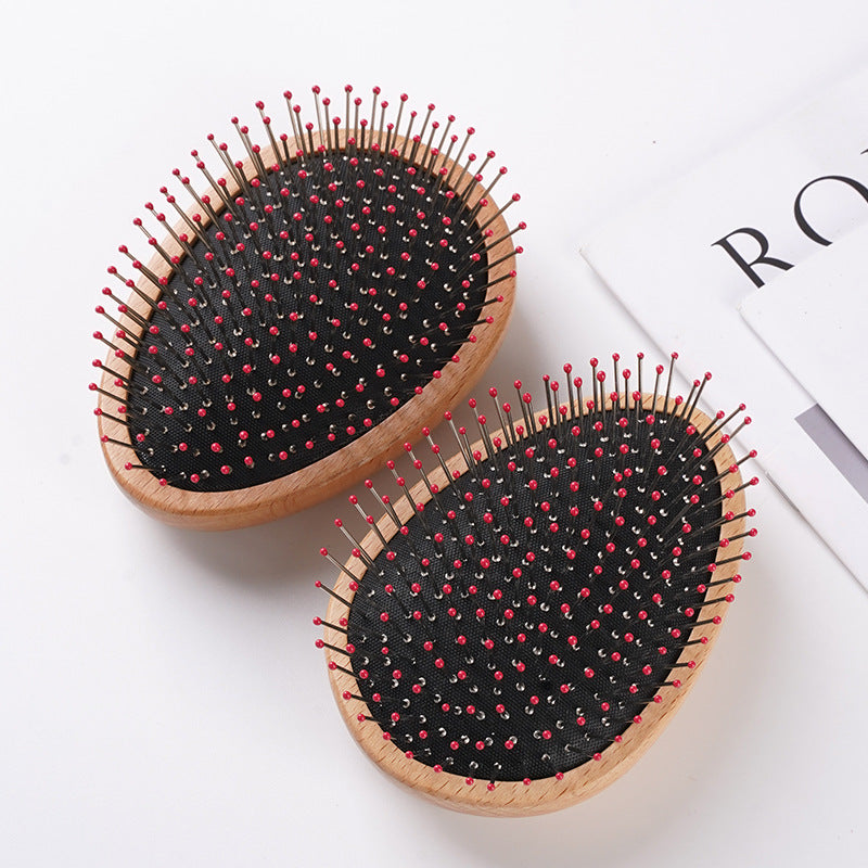 Brosse à cheveux personnalisée avec manche en bambou, brosse à airbag, brosse de massage, brosse à barbe, peigne de barbier en gros