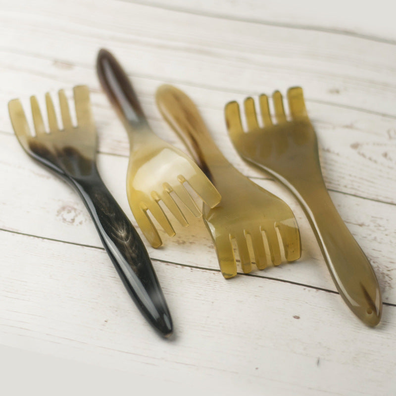 Personalized Customize Logo-Handmade ox horn Gua sha tool body massage Spa board gift