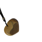 Engrave logo-Vintage Wooden comb necklace pocket comb gift