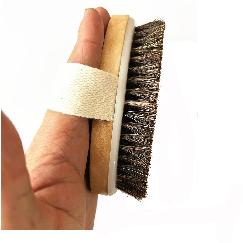 Engrave logo-Horse hair brush handle brush body brush dry brush bath brush massage SPA