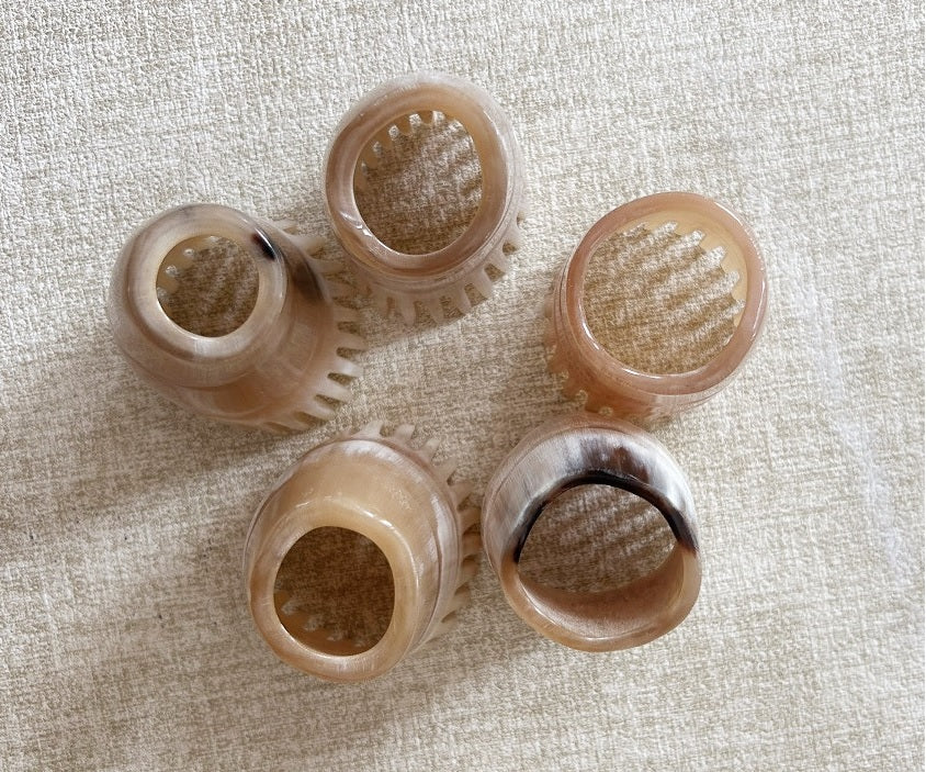 Personalized Engrave logo-Ox horn comb body brush hair brush massage tool SPA guasha wash hair comb