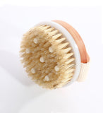 Engrave logo-Wood handle boar brush massage body brush dry brush shower brush 8cm