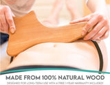 Engrave logo-Handmade beech Wood Body GuaSha Lymphatic Drainage Body Contouring Massage Collagen Therapy Decreased Water Retention