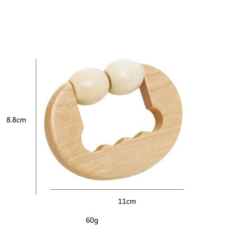 Logo gravé - Rouleau de massage corporel en bois naturel pour SPA et relaxation musculaire