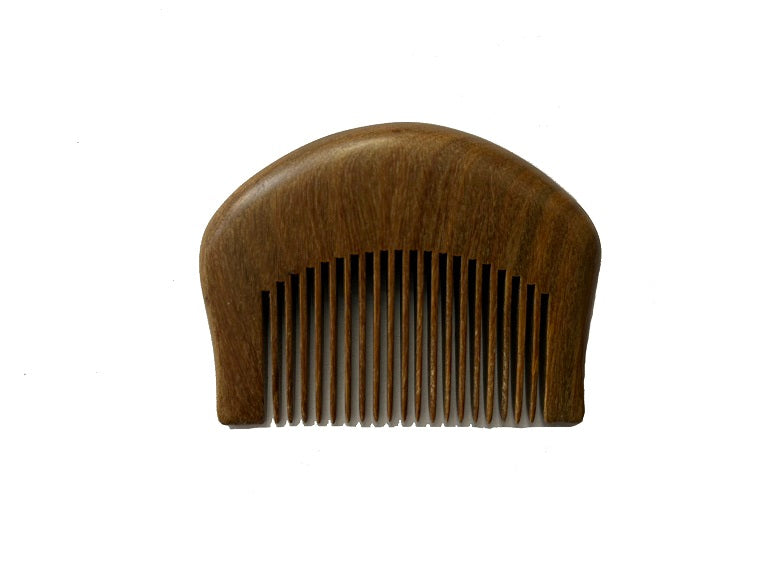 Peigne à barbe/brosse à cheveux miniature Greensandal à dents fines, personnalisable avec logo - Format de poche - 7,5 x 5,5 cm