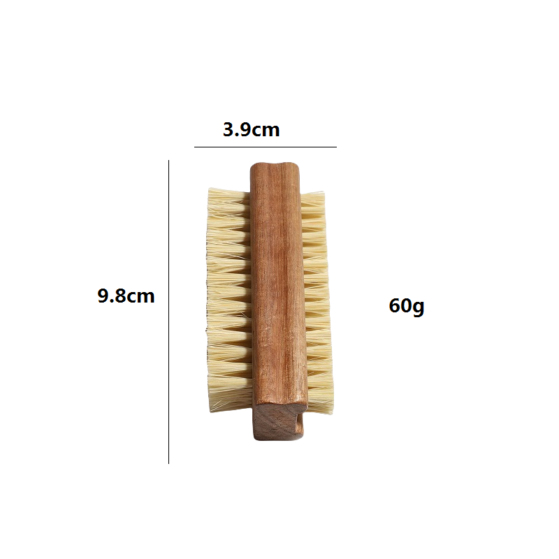 Personalized engrave logo-Natural sandalwood handle nail brush sisal brush vegan brush clean brush dry body brush