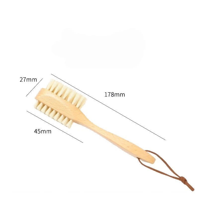 Personalized customized logo-Beech wood nail brush boar brush nail care beauty makeup tool