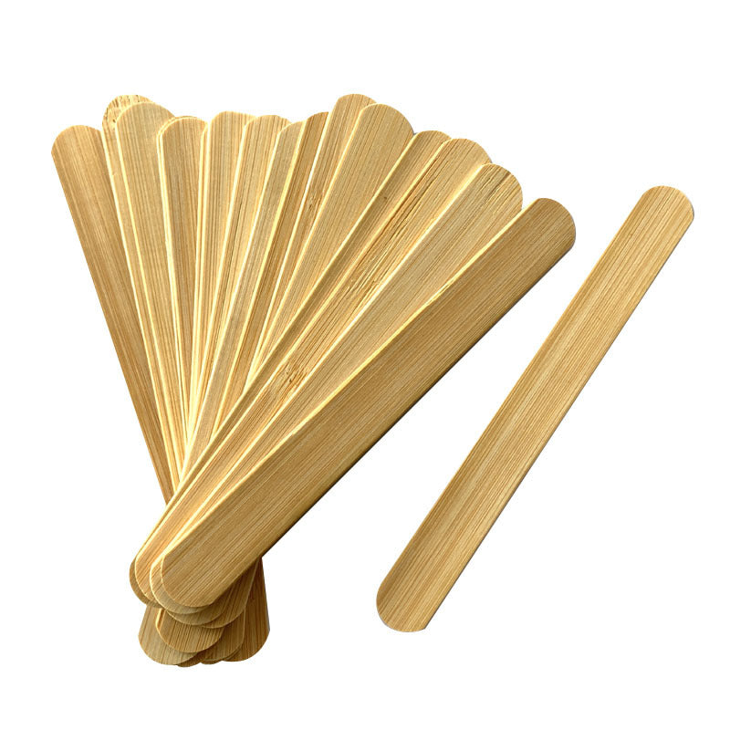 Personalized-Engrave logo bamboo spatula mask brush makeup tool barber comb hair oiling wholesale