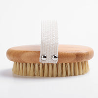 Engrave logo-Vegan Bamboo wood handle body brush sisal dry brush bath brush clean brush