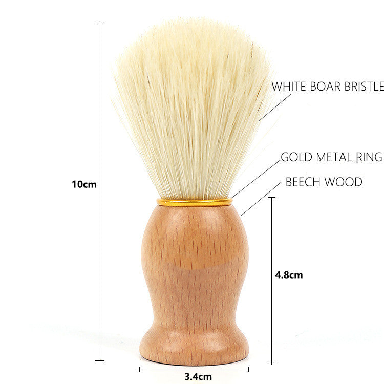Engave logo-Beech wood brush boar bristle shaving brush for men beard shaving tool grooming