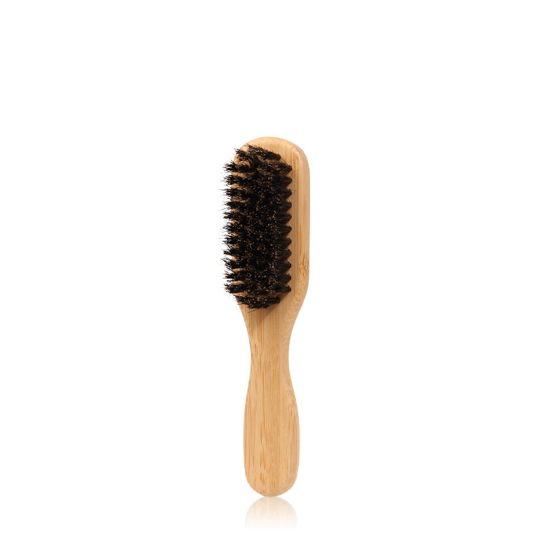 Engrave logo-Bamboo handle beard brush boar bristle brush for men wholesale