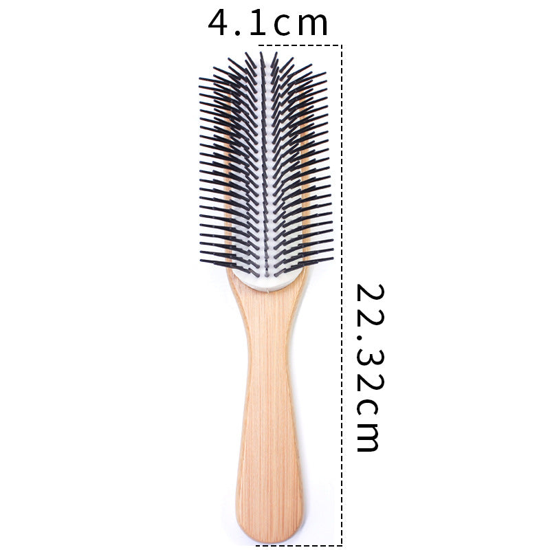 Engrave logo-Bamboo wood handle brush retro brush for hair beard care wholesale
