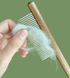 Customize Logo Combs-Handmade pet comb wood handle brush for dog cat care