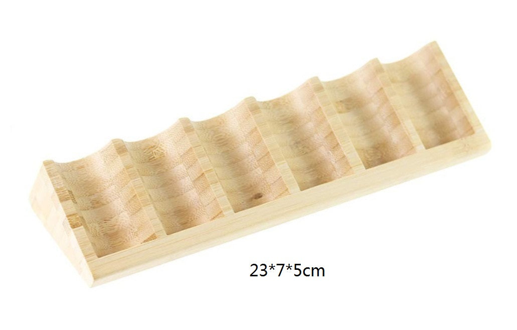 Customize Logo-Handmade Display stand bamboo essential oil box 6 grids Hanger Rack Storage box