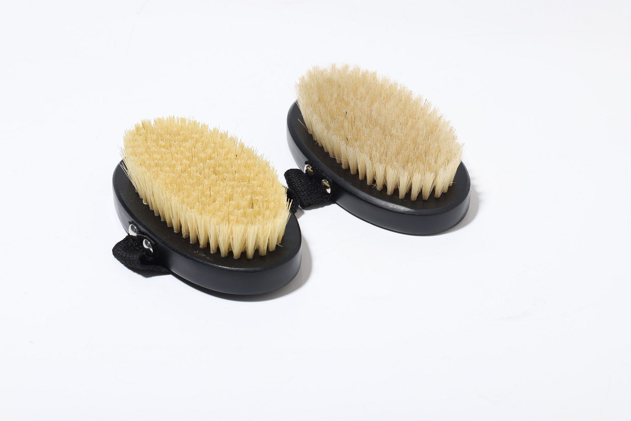 Customize logo-Handmade black body brush dry brush clean brush wood handle sisal head brush vegan bath brush massage