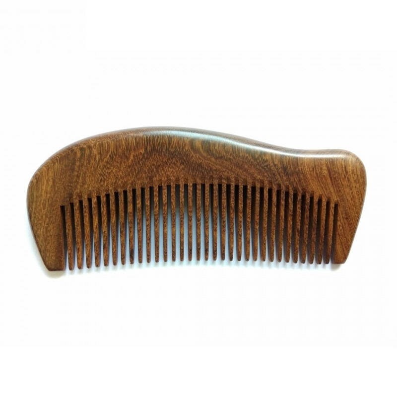 Customize Logo-Black Golden Sandalwood Comb Smooth Comb For Hair/Beard 5"(12.8cm)