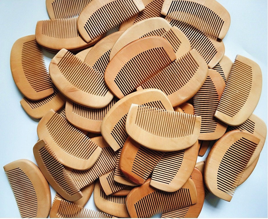 Peignes personnalisés avec logo - Peigne en bois à dents fines, peigne à barbe, peigne de poche, brosse à cheveux, vente en gros avec gravure de logo