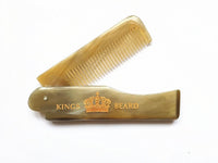 Custmize Your Logo-Handmade Ox Horn Folding Comb Pocket Comb Masssage Hair/Beard Care Comb