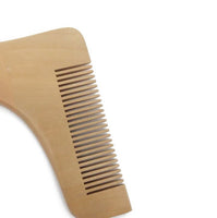 LOGO Customized Men Sideburns Molding Combs Whiskers Shapping Beard Combs L Wood Comb  Men Grooming Tools