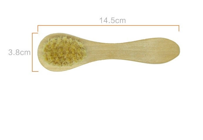 Customize Logp-Natural Wood Handle boar bristle brush face brush Massage skin face wash brush makeup tool