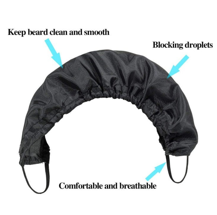 Nylon Beard Cover Black Color For Men Beard Care Keep Beard Clean And Smooth One Size
