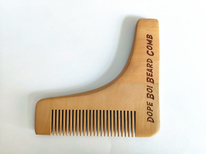 LOGO Customized Men Sideburns Molding Combs Whiskers Shapping Beard Combs L Wood Comb Men Grooming Tools