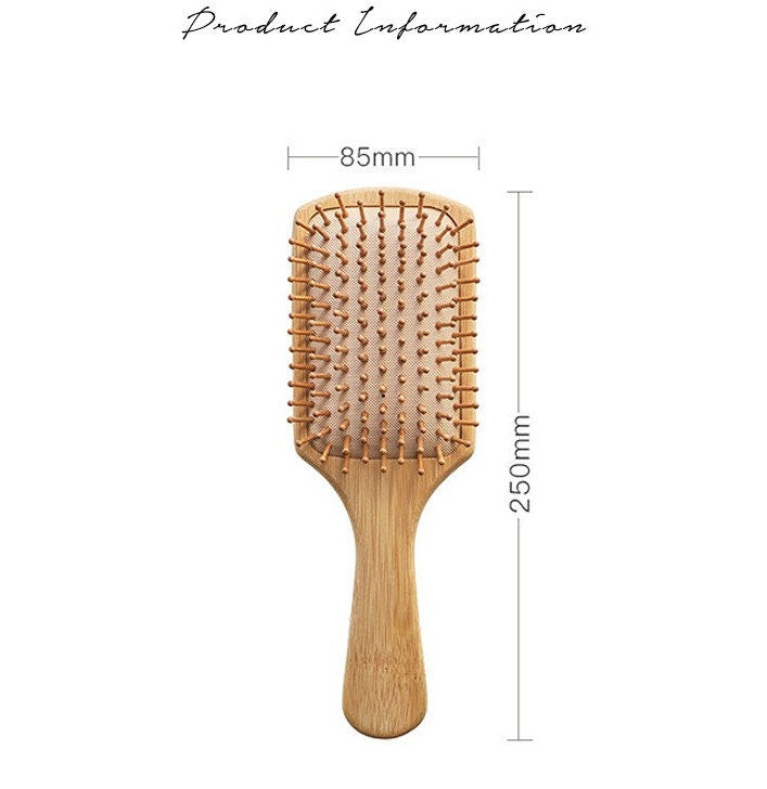 Customize Logo-Bamboo wood Brush For Hair/Beard Beard Care Comb Beard Brush Airbag brush