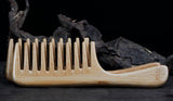 Handmade Bamboo Wood Comb Wide Tooth Comb With Handle For Hair/Beard Makeup Engrave Logo