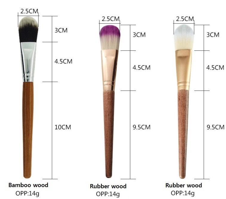 Customize Your Logo-Face Mask Brush Wood Handle Fibre Bristle Makeup Tool