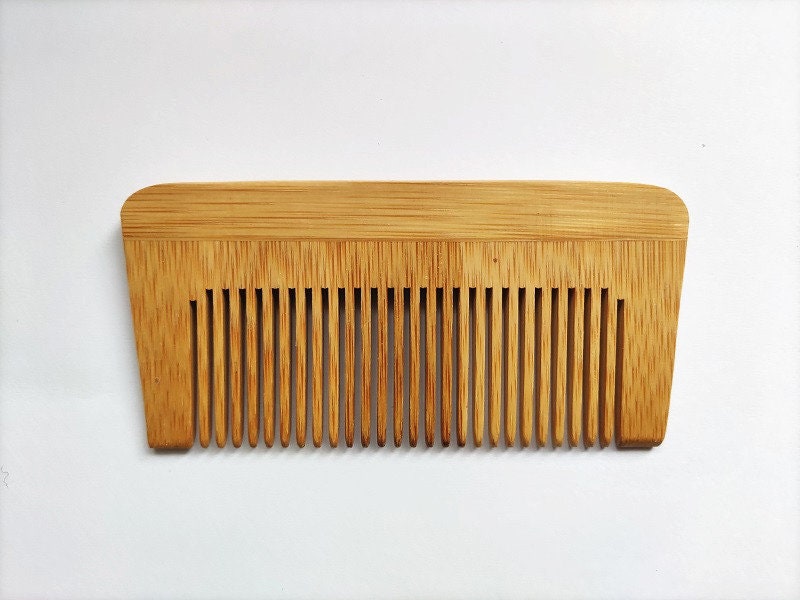 Customize Logo-Mini Bamboo Wood Comb Fine Tooth Beard Care Comb Pocket Size 10x5cm