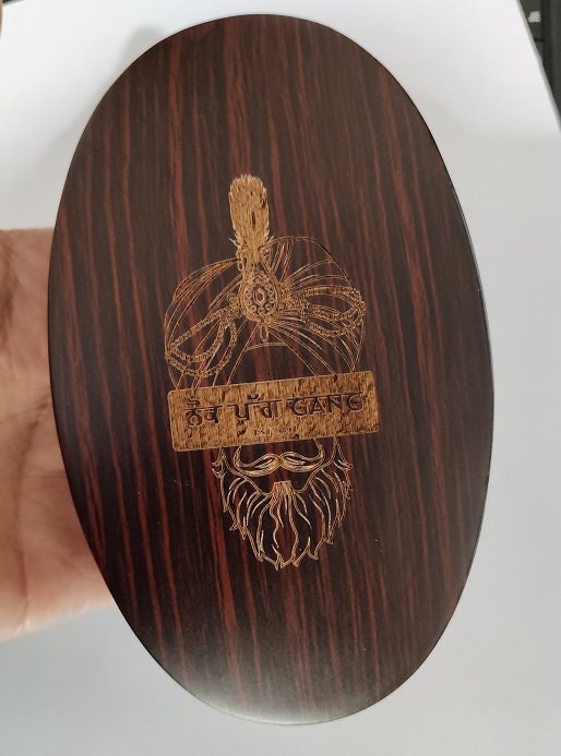 Customize Logo-360 Wave brush Beech Wood Handle Boar Bristle Brush For Men Beard Care Makeup Grooming