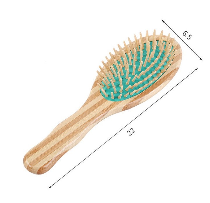 Brosse à barbe personnalisée avec logo - Nouveau modèle en bois de bambou couleur zèbre - Peigne et brosse à barbe avec coussin d'air