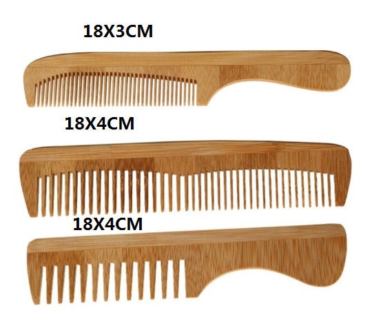 Customize Logo-New Kind Bamboo Wood Comb Wide Tooth Beard Care Comb Pocket Size Hair Brush