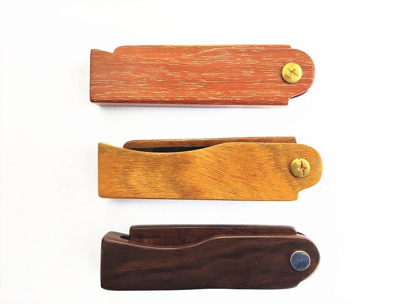 Customize Logo-HIGH QUALITY Sandalwood Comb Folding Pocket Size Comb Beard Care comb hair brush beard brush