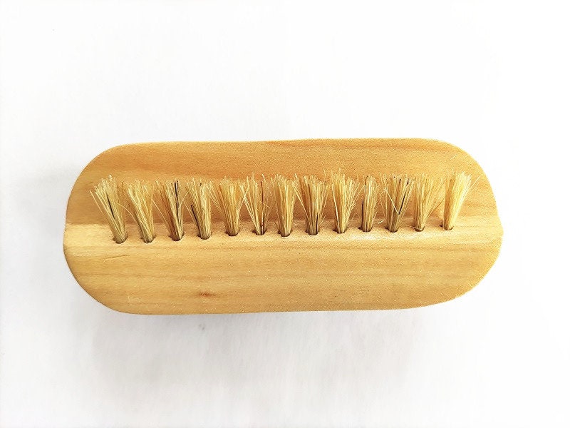 Engrave your logo- Wood handle boar bristle nail brush hand wash brush wooden nail cleaning tool