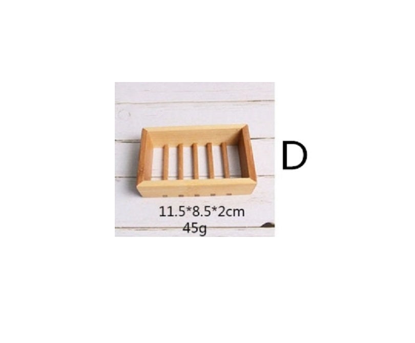 Customize Logo-Eco Friendly Natural Bamboo Soap Dish Tray Dish Rack Holder For Bathroom Soap Box