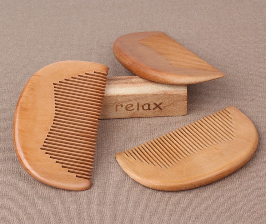 Customize Logo Combs-Fine Tooth Wood Comb Beard Comb Pocket Size Comb Hair Brush