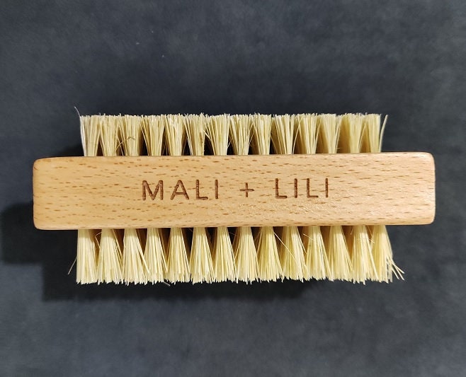 Engrave your logo- New Kind Beech Wood handle vegan sisal nail brushes nail brush hand wash brush wooden nail cleaning SPA tool