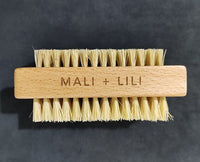 Engrave your logo- New Kind Beech Wood handle vegan sisal nail brushes nail brush hand wash brush wooden nail cleaning  SPA tool