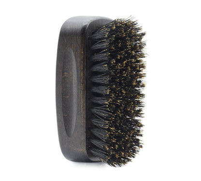 Customize Your Logo-Square Black Wood Handle Boar Bristle Beard Brush For Men Beard Care Makeup Hair brush beard comb