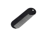 Engrave Logo-Mini Black Alloy Comb Key Chain Style moustache Comb For Hair/Beard Pocket Size Travel Size Comb