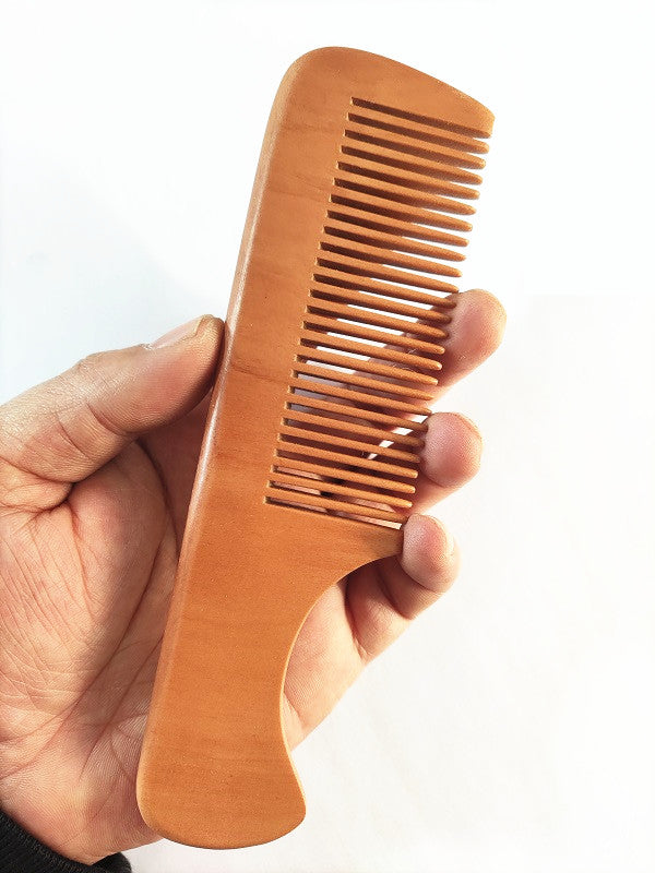 Customize Your Logo-Peach wood fine tooth combs for men beard women hair makeup tool brush