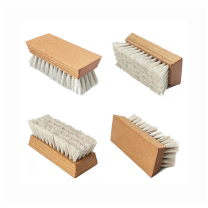 Personalized-Natural beech wood handle shoes brush coat brush horse hair brush soft clean brush wholesale