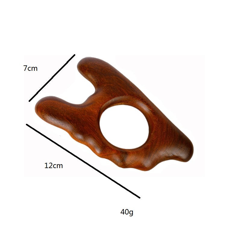 Engrave logo-Sandalwwood comb octopus shape massage stick SPA guasha tool hair brush body brush wholesale