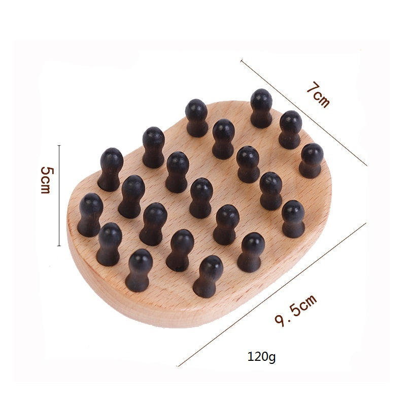 Engrave logo-Sandalwwood comb octopus shape massage stick SPA guasha tool hair brush body brush wholesale