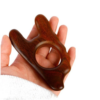 Engrave logo-Sandalwwood comb octopus shape massage stick SPA guasha tool hair brush body brush wholesale
